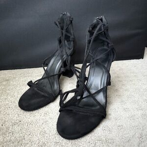Elegant Black Women's Strappy Heels